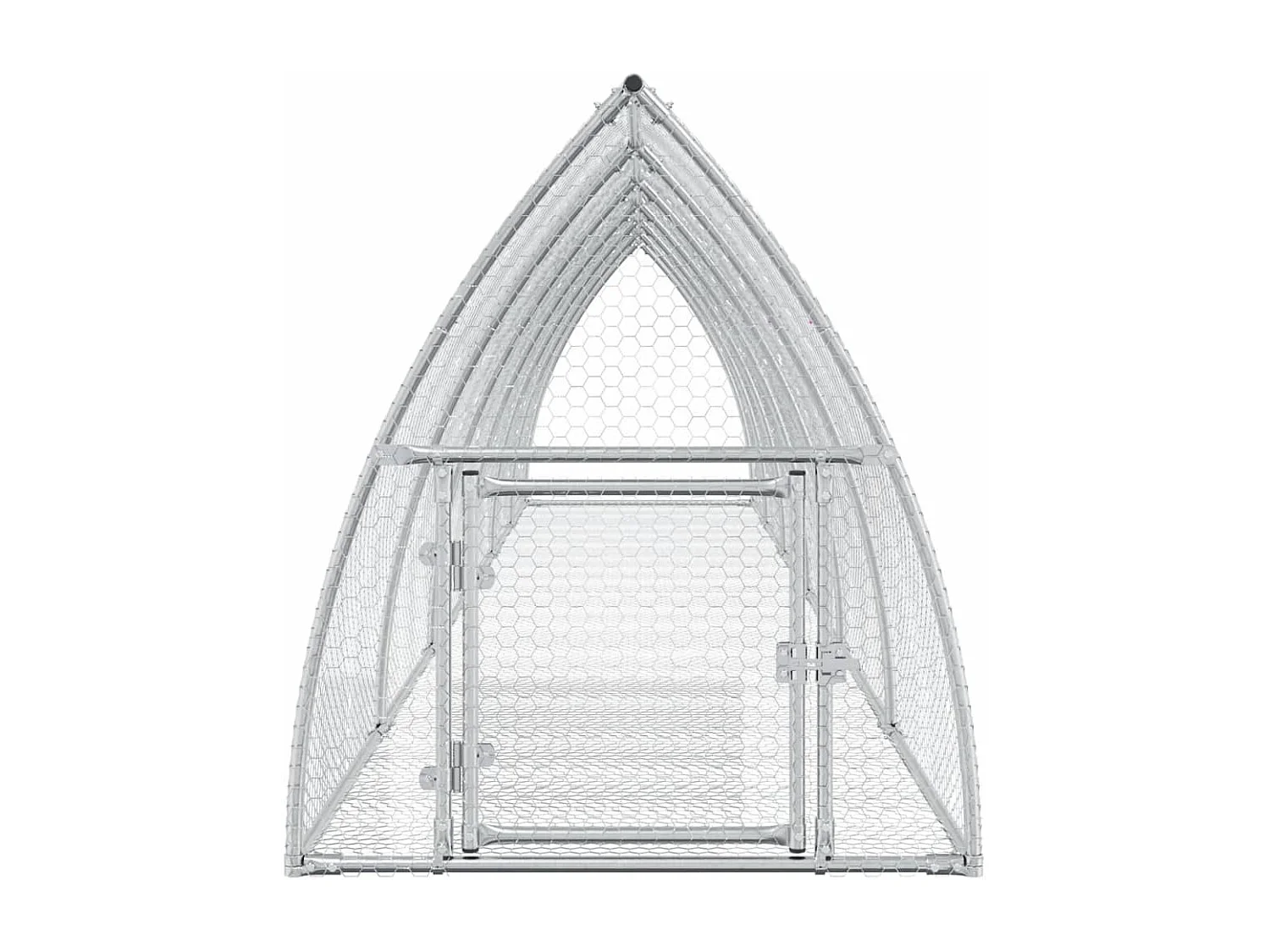 Clapier argenté 600x105x120 cm acier galvanisé