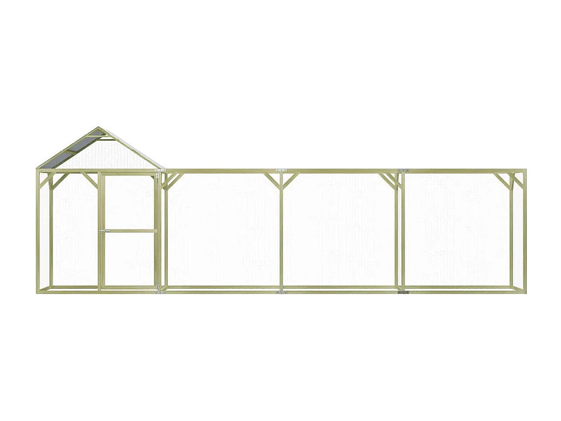 Galinheiro 6x1,5x2 m Madeira de pinho impregnada