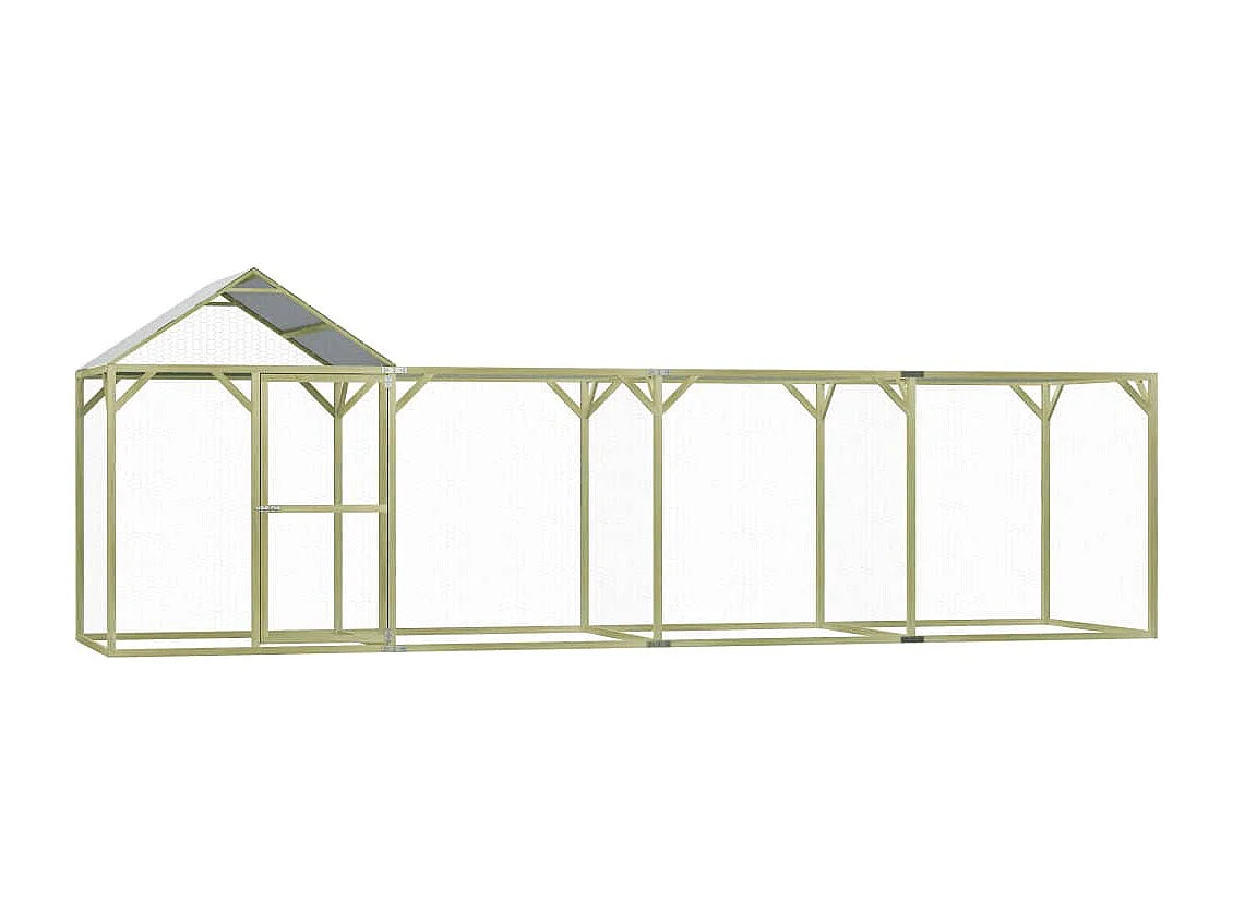 Galinheiro 6x1,5x2 m Madeira de pinho impregnada