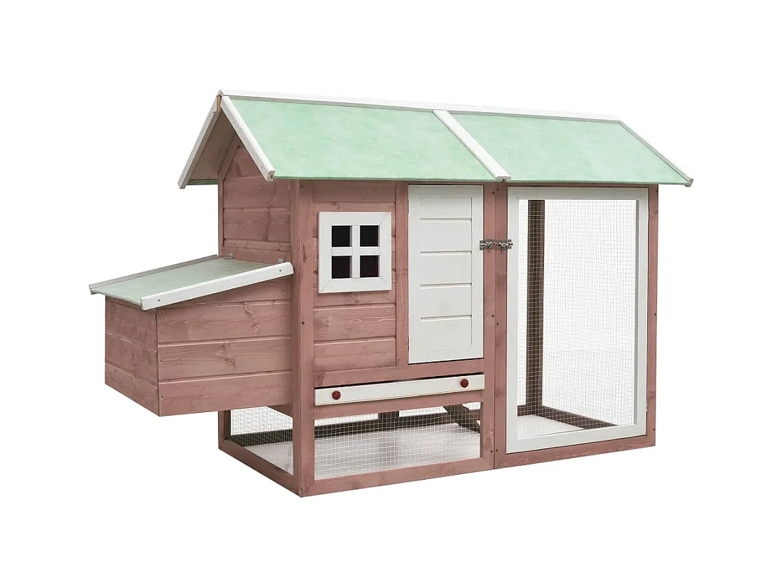 Poulailler Moka 170x81x110 cm Bois de pin massif et sapin