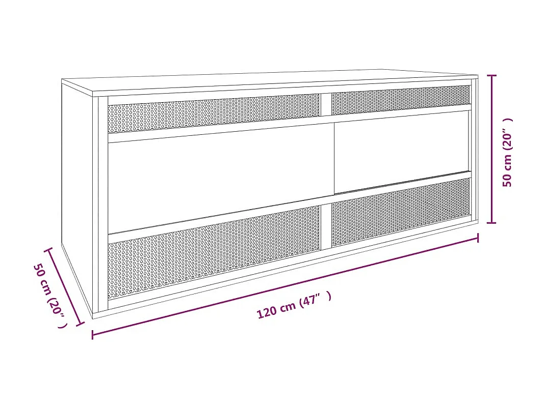 Terrario in legno ingegnerizzato 120x50x50 cm