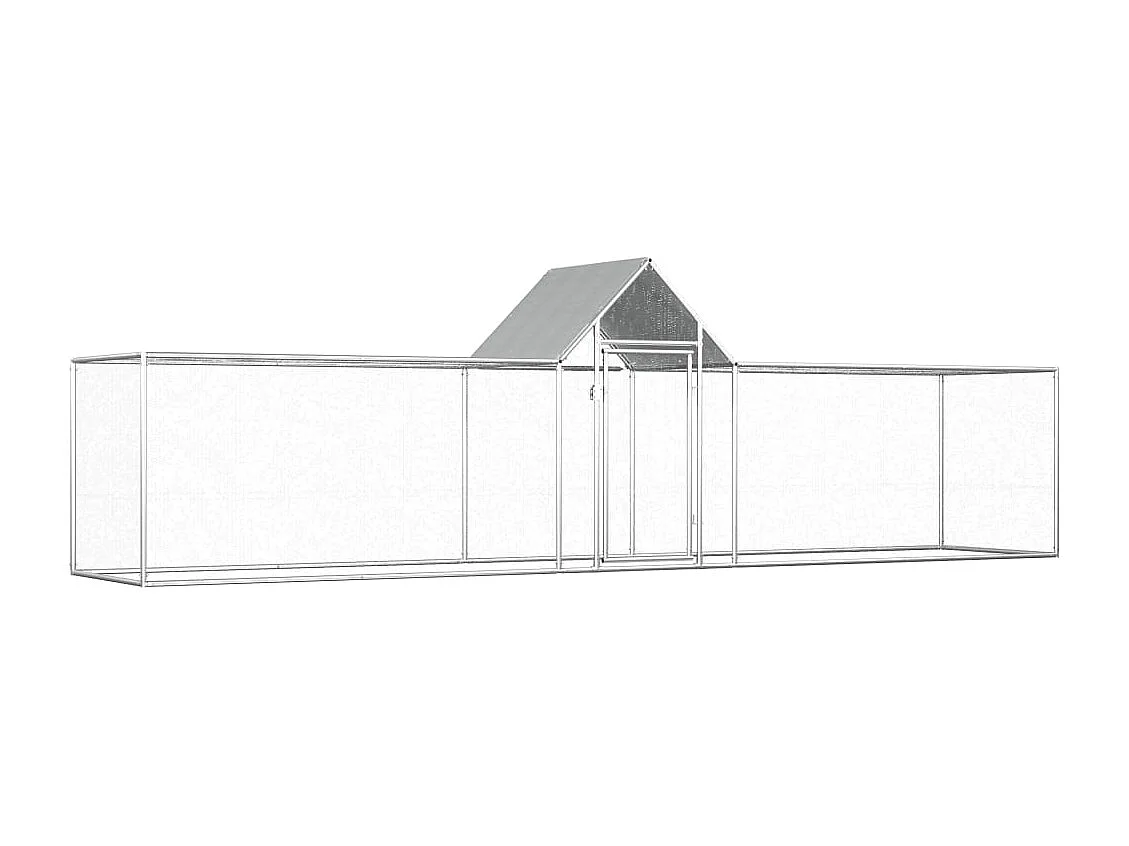 Gallinero 5x1x1,5 m Acero galvanizado