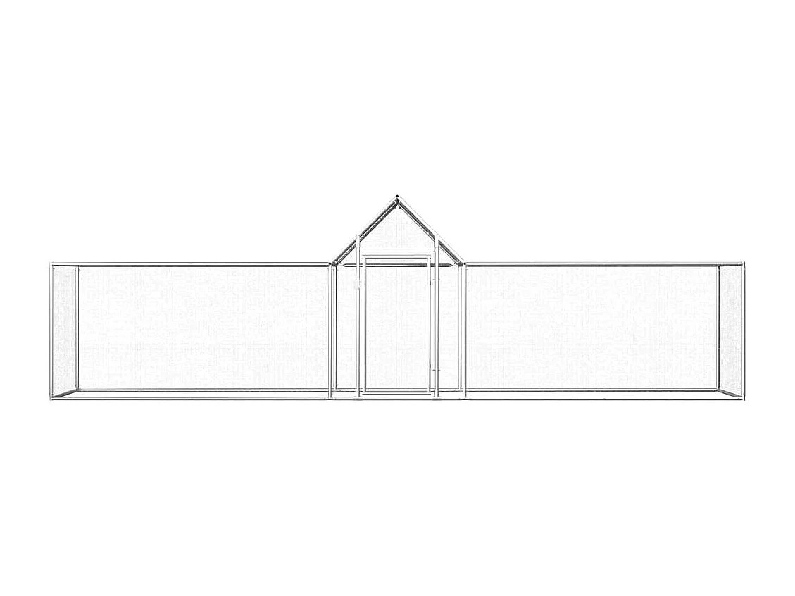 Gallinero 5x1x1,5 m Acero galvanizado