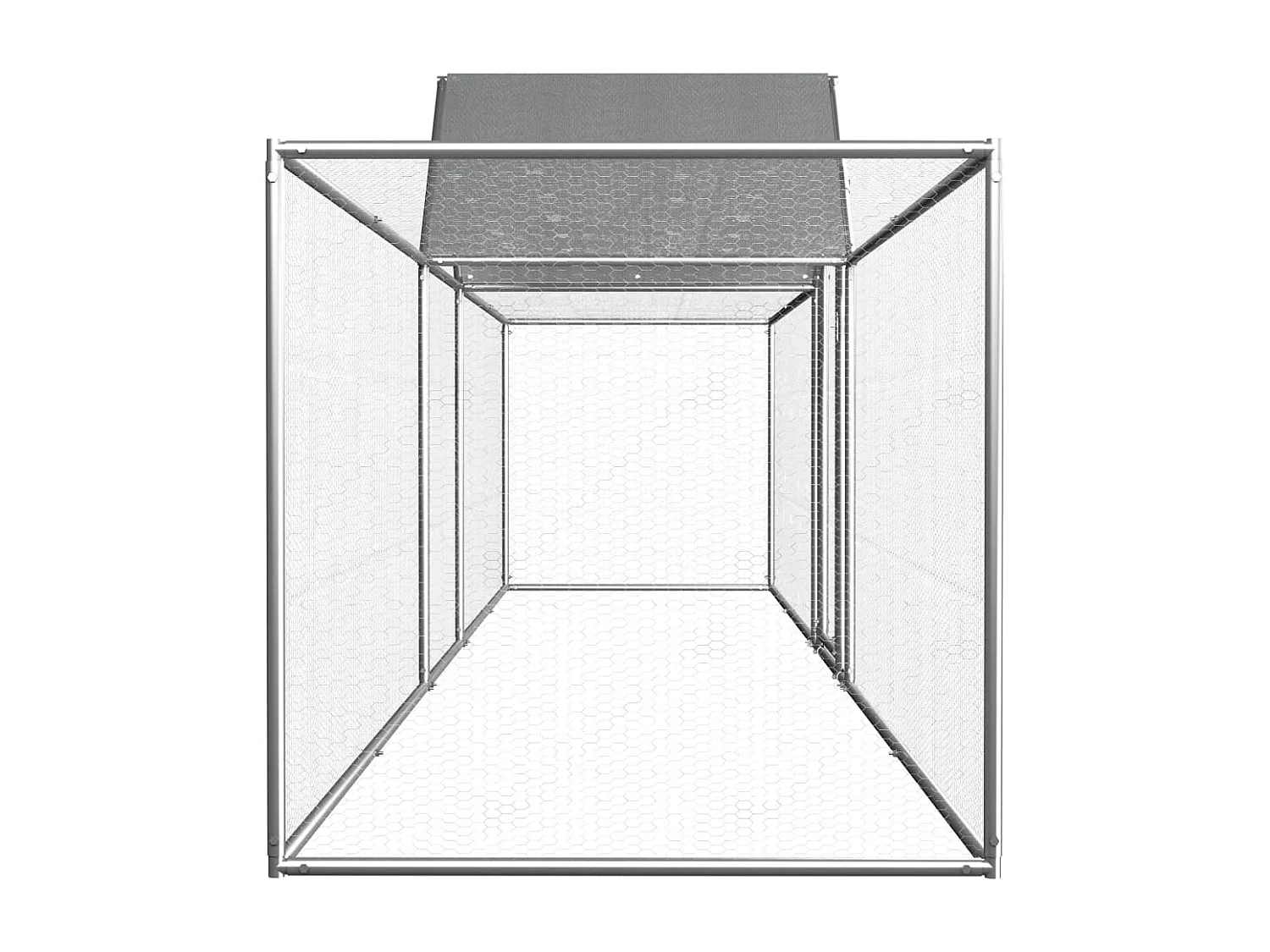 Poulailler 5 x 1 x 1,5 m Acier galvanisé