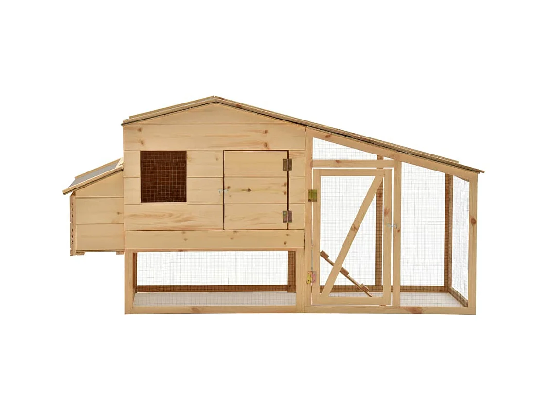 Poulailler Bois de pin massif 178x67x92 cm