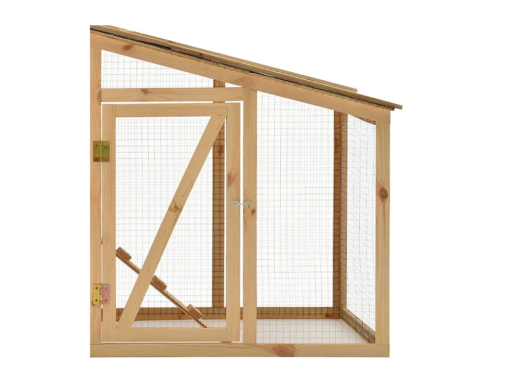 Poulailler Bois de pin massif 178x67x92 cm