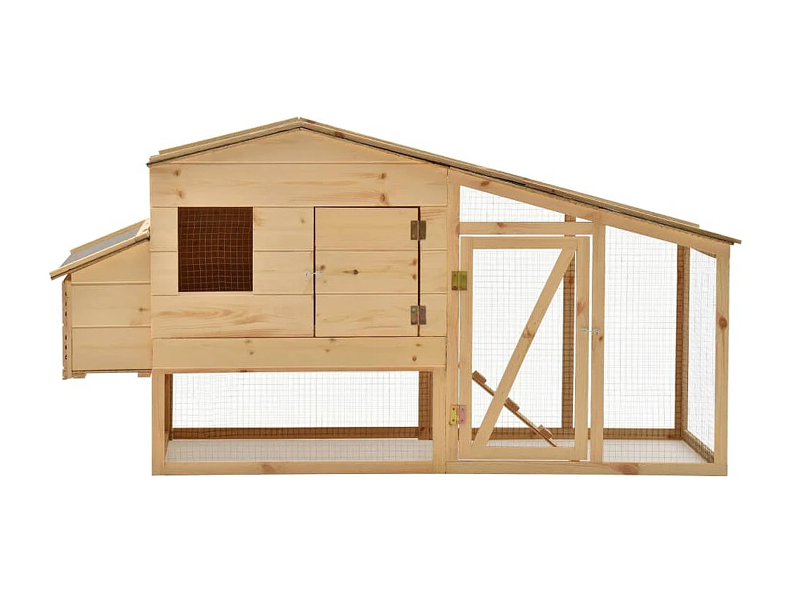 Kippenhok Massief grenenhout 178x67x92 cm