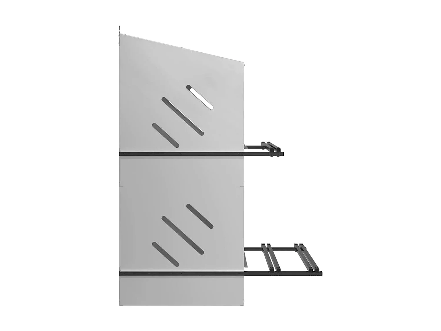 Caixa ninho para galinhas com 4 compartimentos Metal galvanizado prateado