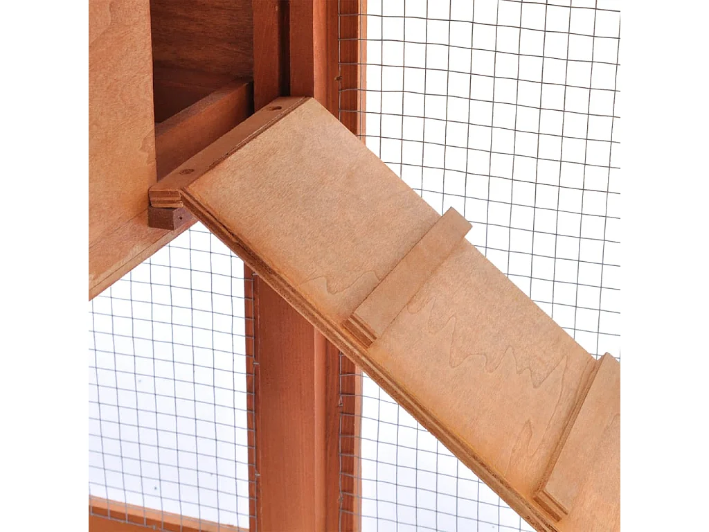 Groot buitenkonijnenhok voor kleine huisdieren van hout