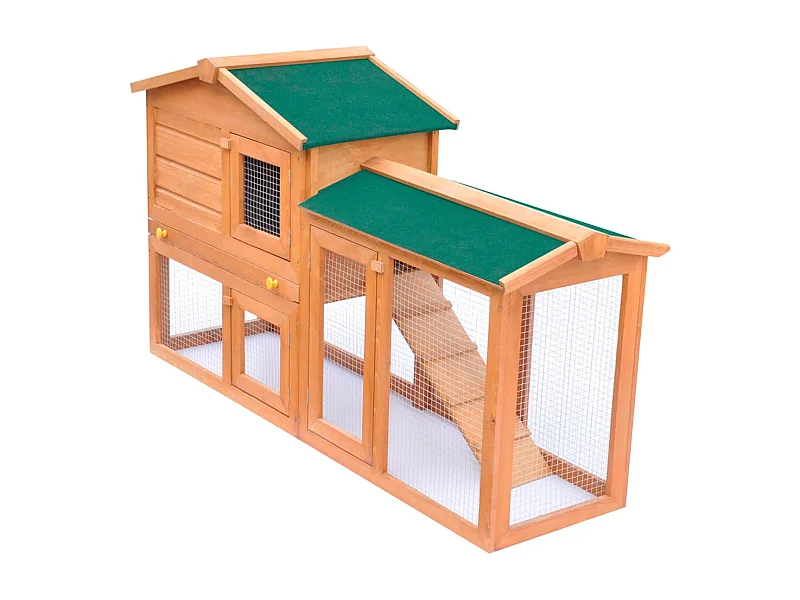 Clapier large d'extérieur pour petits animaux de compagnie Bois