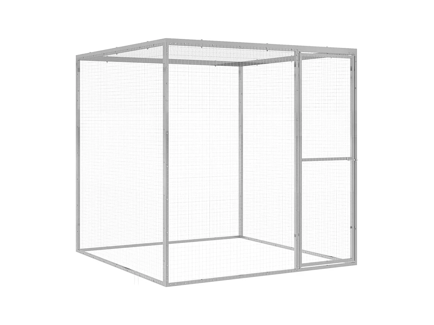 Cage pour chat 1,5x1,5x1,5 m Acier galvanisé