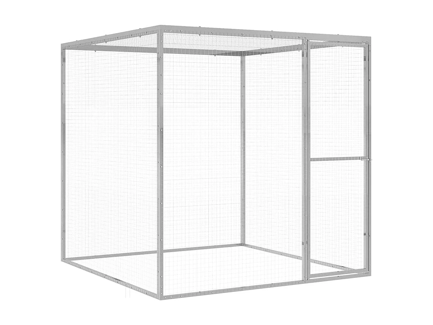 Cage pour chat 1,5x1,5x1,5 m Acier galvanisé