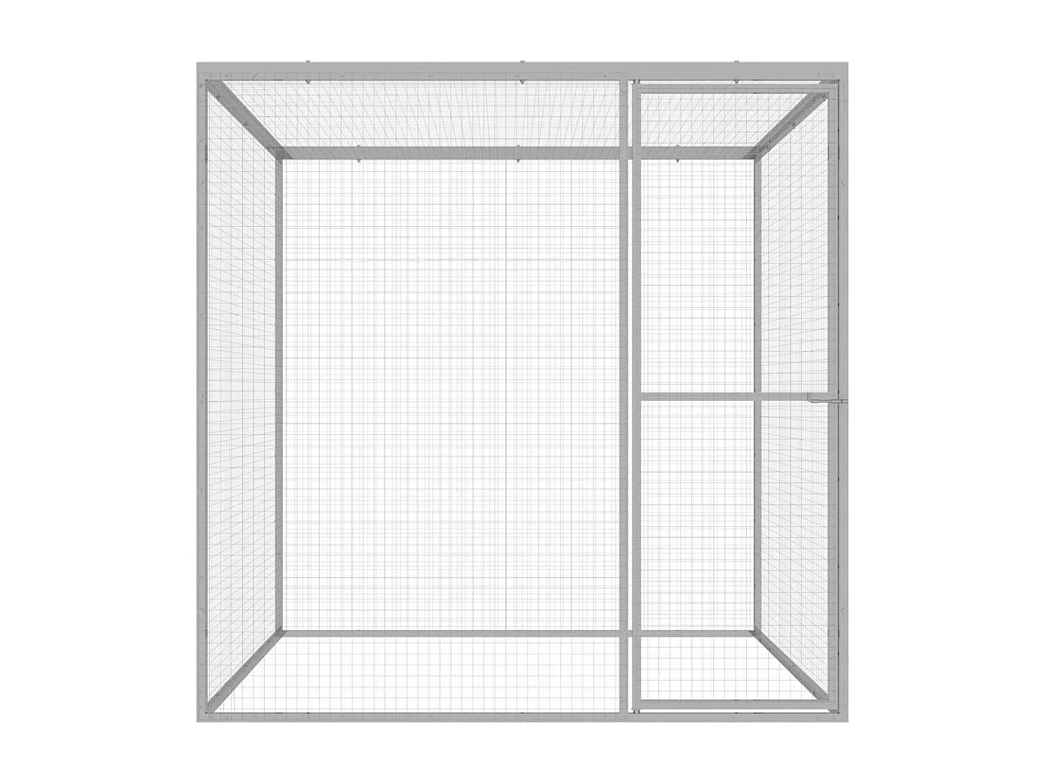 Cage pour chat 1,5x1,5x1,5 m Acier galvanisé