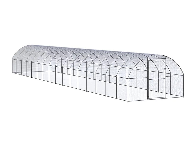 Galinheiro externo 3x16x2 m Aço galvanizado