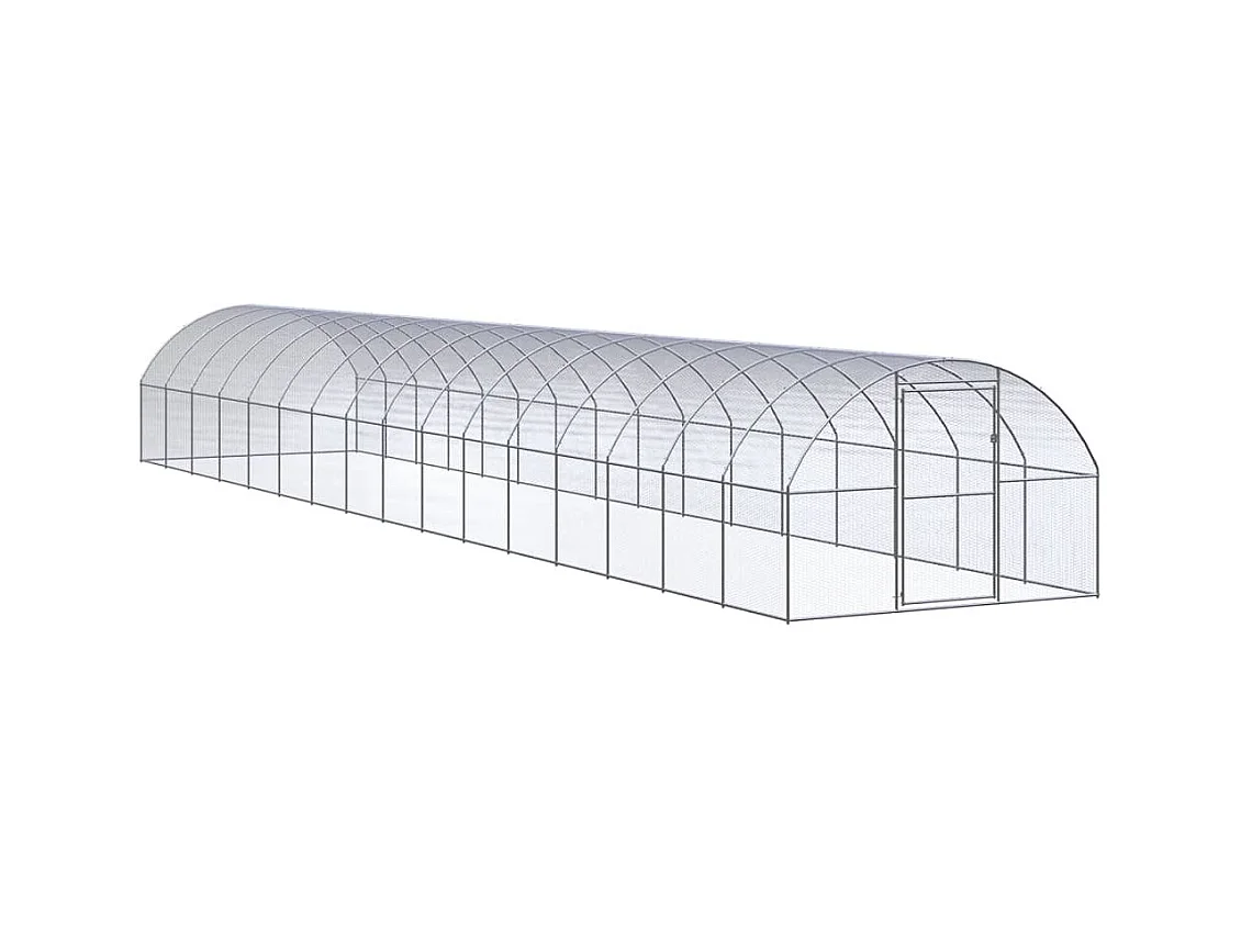 Poulailler d'extérieur 3x16x2 m Acier galvanisé