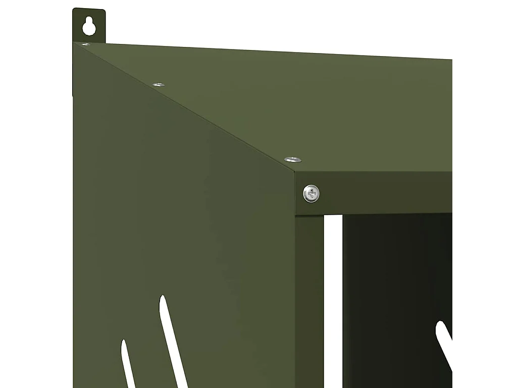 Hühnernestkasten mit 4 Fächern olivgrün Metall