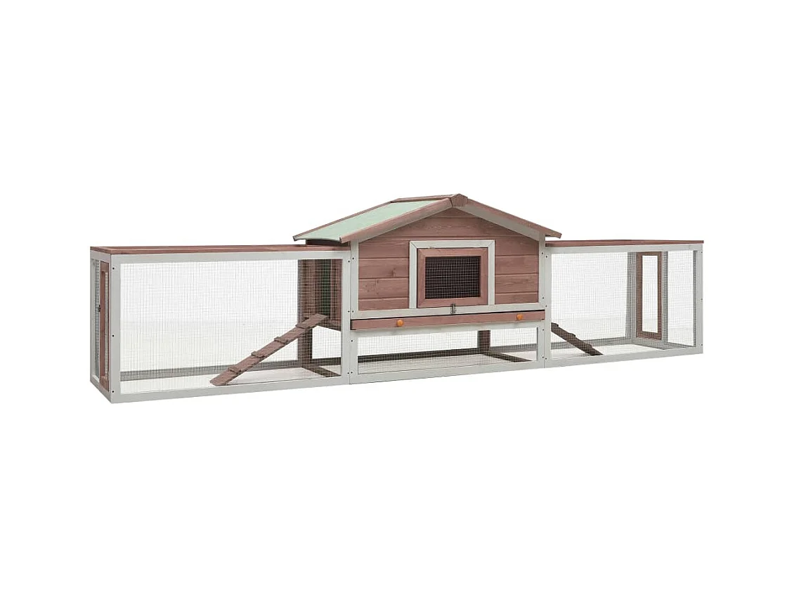 Clapier Moka 310x70x87 cm Pin massif et sapin