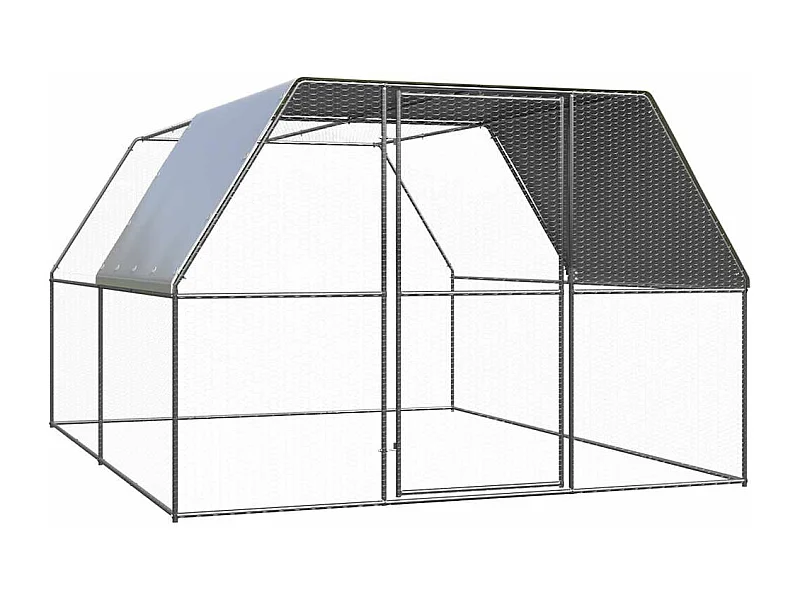 Gallinero 3x4x2 m acero galvanizado