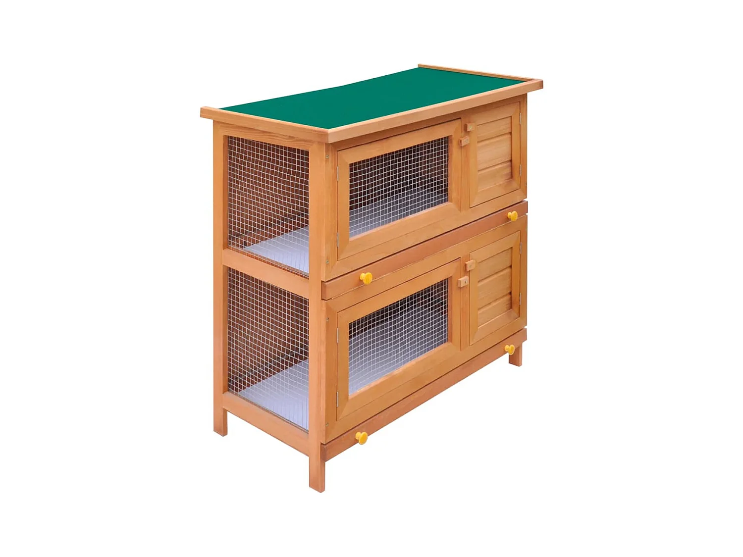 Clapier d'extérieur Enclos pour petits animaux 4 portes Bois