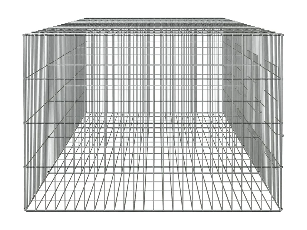 Jaula para conejos 4 paneles 217x79x54 cm Hierro galvanizado