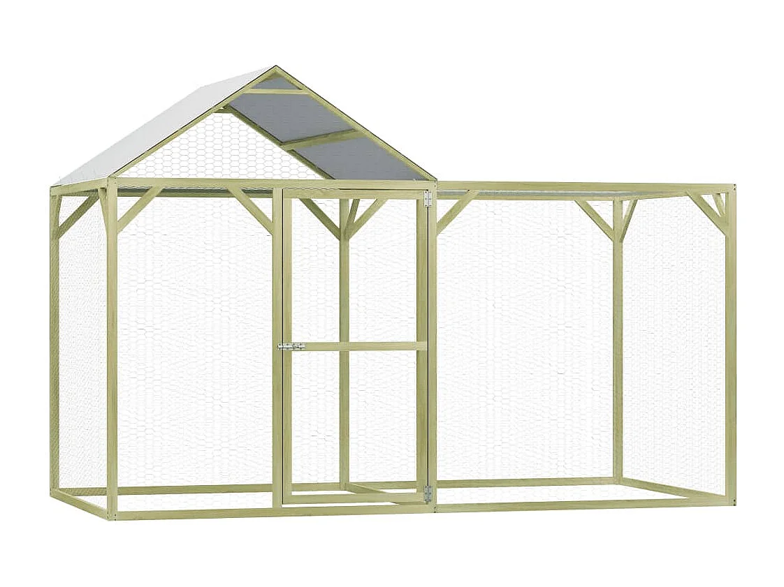 Galinheiro 3x1,5x2 m Madeira de pinho impregnada