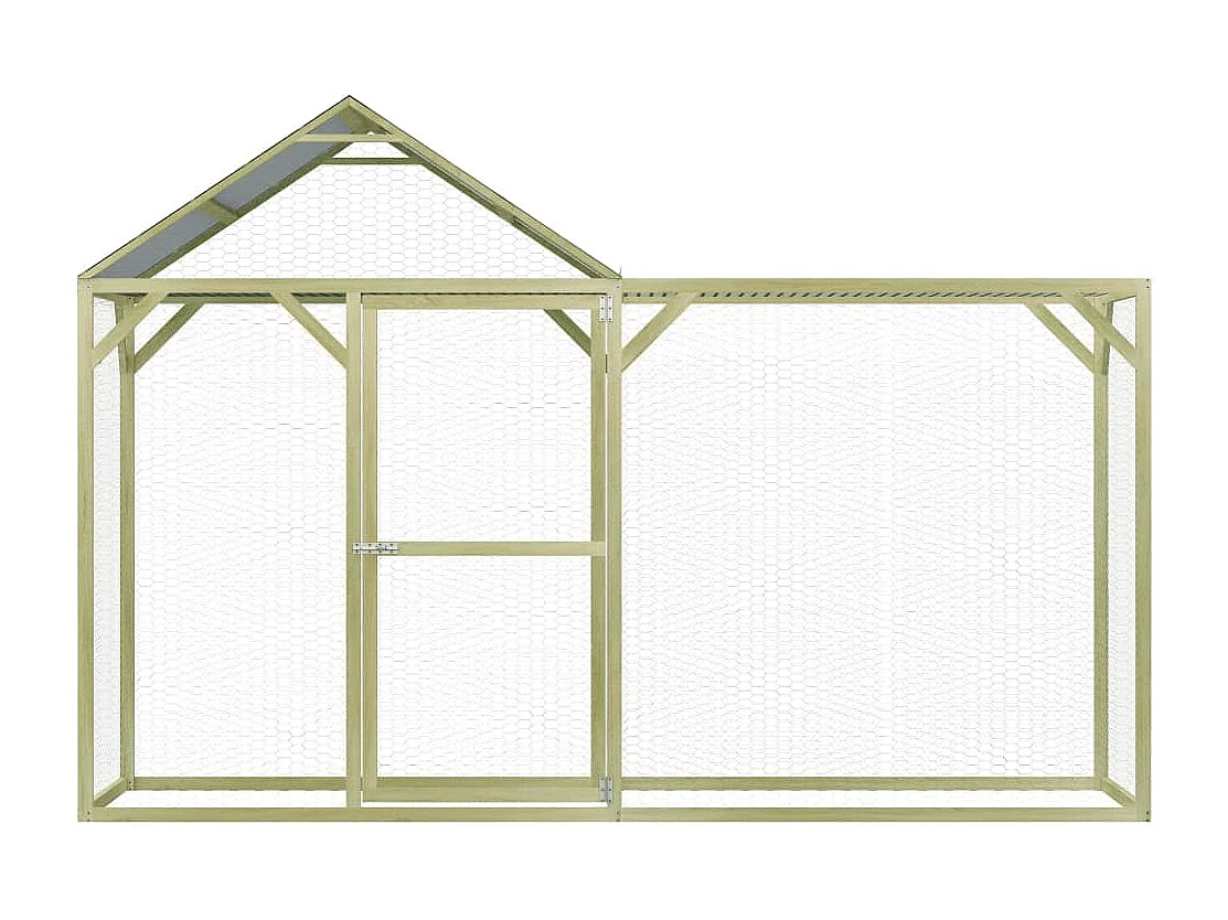 Galinheiro 3x1,5x2 m Madeira de pinho impregnada