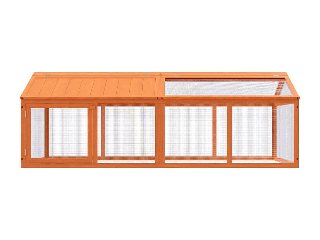 Recinto para animais marrom 200x112,5x74 cm madeira de pinho maciça