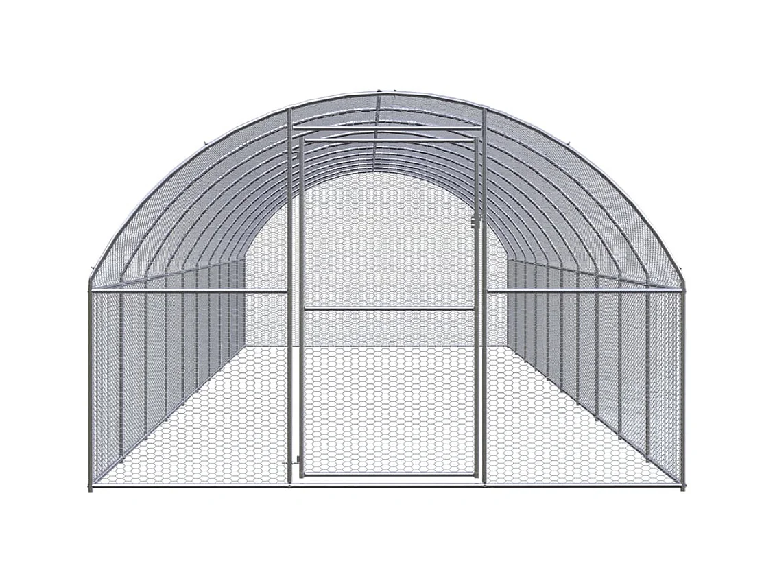 Galinheiro externo 3x10x2 m Aço galvanizado