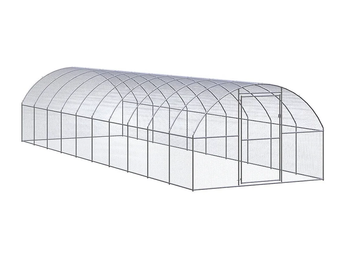 Hühnerstall für draußen 3x10x2 m Verzinkter Stahl