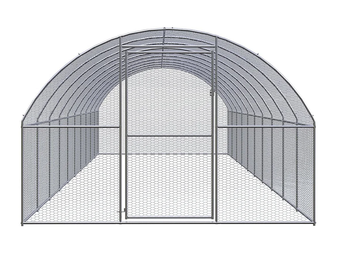 Hühnerstall für draußen 3x10x2 m Verzinkter Stahl