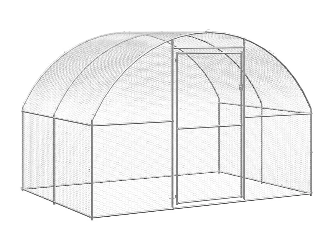 Hühnerstall für draußen 3x10x2 m Verzinkter Stahl