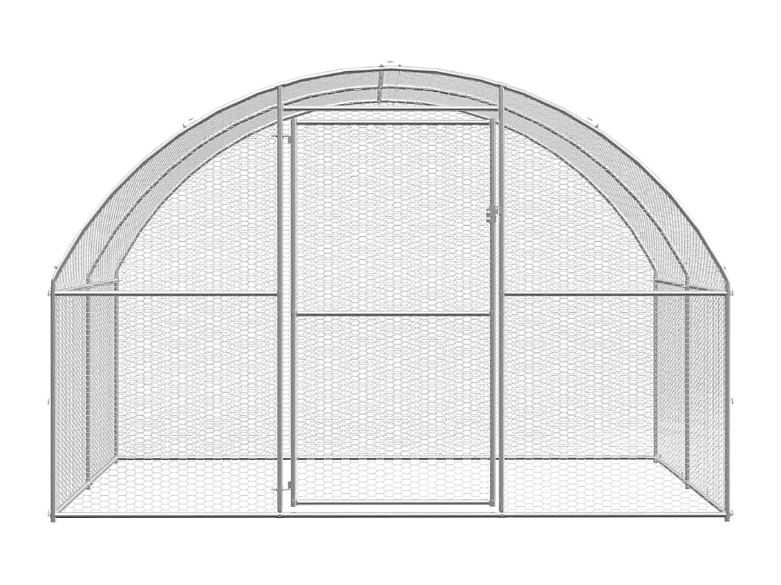 Hühnerstall für draußen 3x10x2 m Verzinkter Stahl
