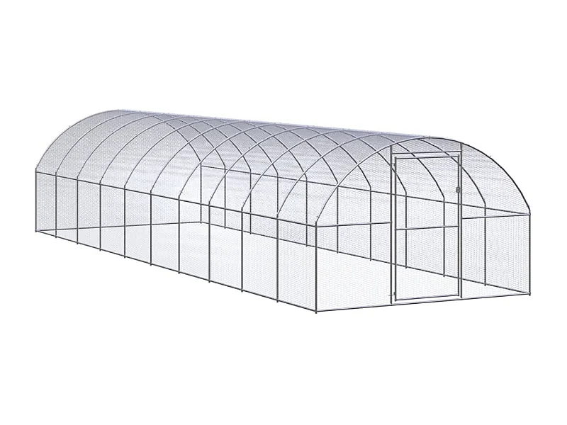 Poulailler d'extérieur 3x10x2 m Acier galvanisé
