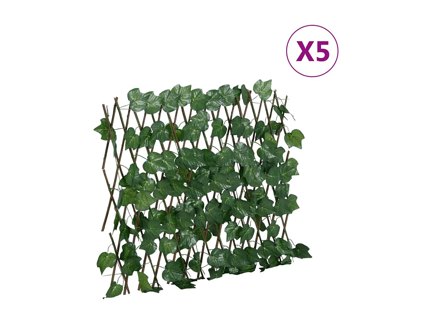 ?5pcs Treliça de folhas de videira artificial expansível