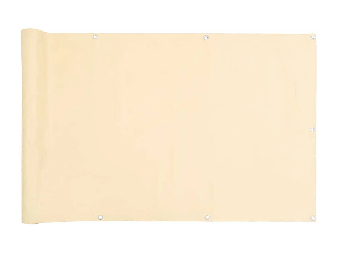 écran d'intimité de balcon crème 400x120 cm PVC