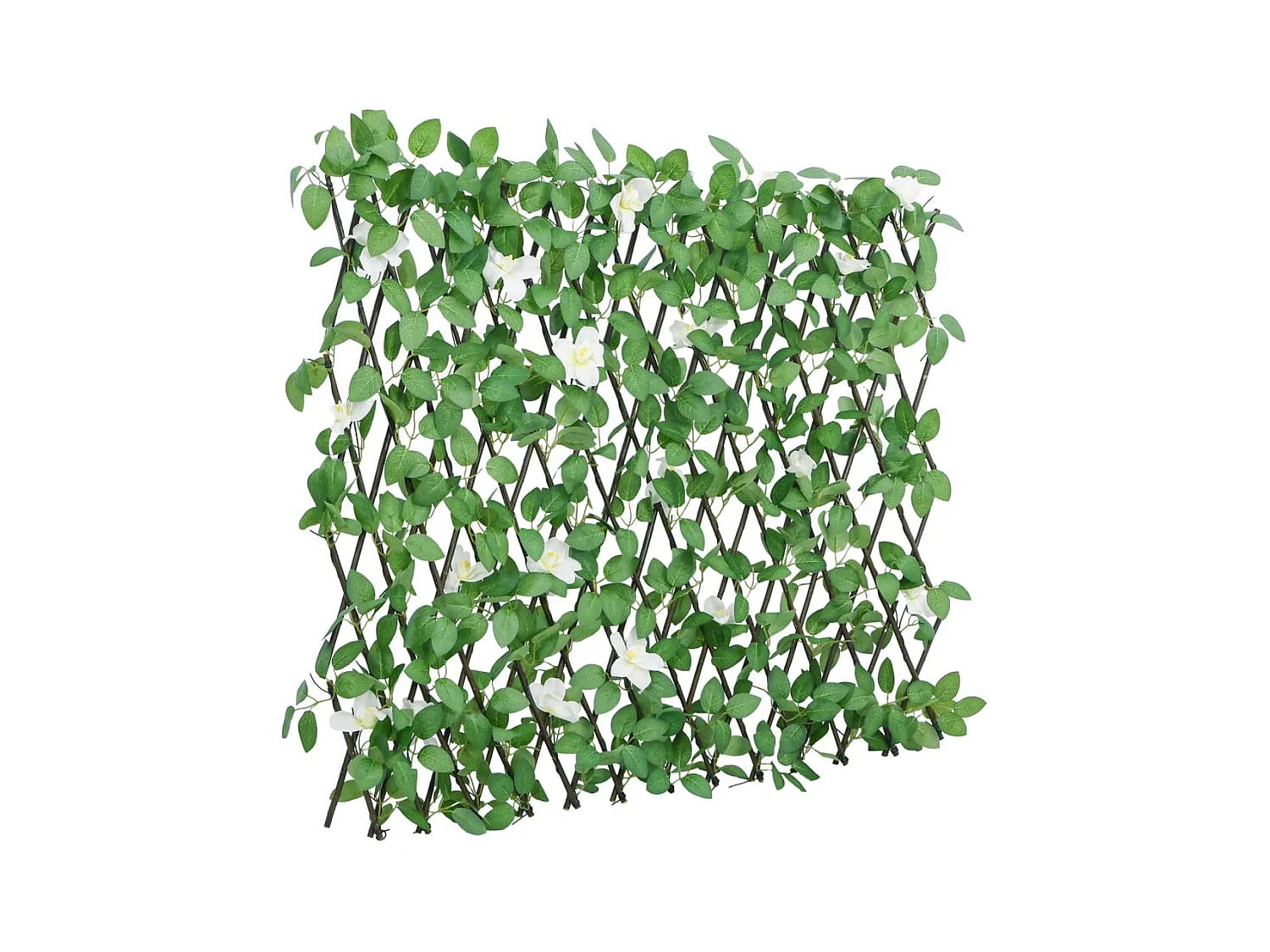 Treillis de lierre artificiel extensible vert 186x30 cm