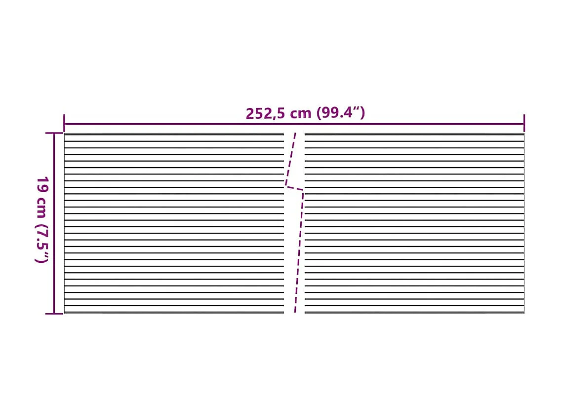 Telas de privacidade para jardim 10 unidades cinza claro 252,5x19 cm PVC