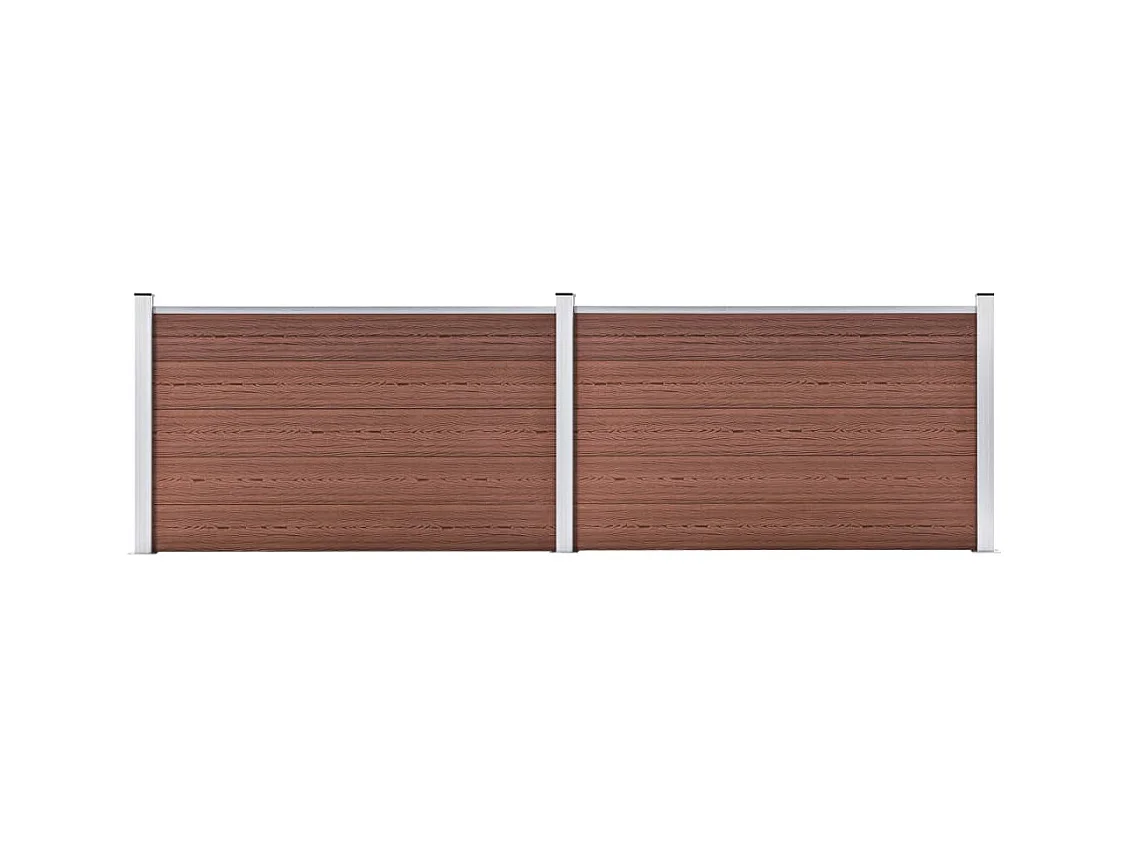 Cl?ture de jardin WPC 353x106 cm marron