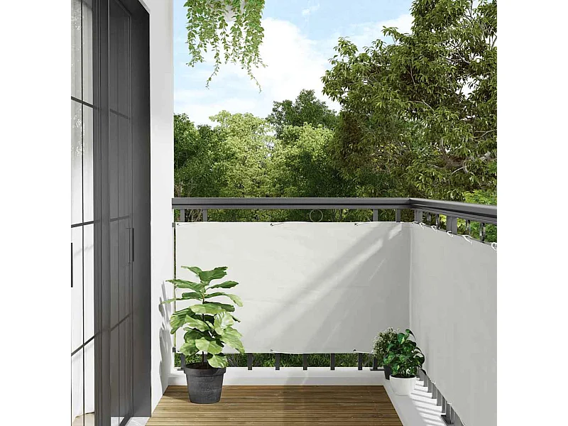 écran d'intimité de balcon blanc 700x120 cm PVC