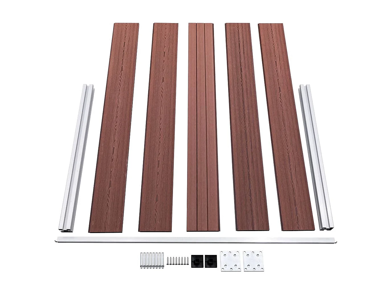 WPC Gartenzaun 526x106 cm Braun