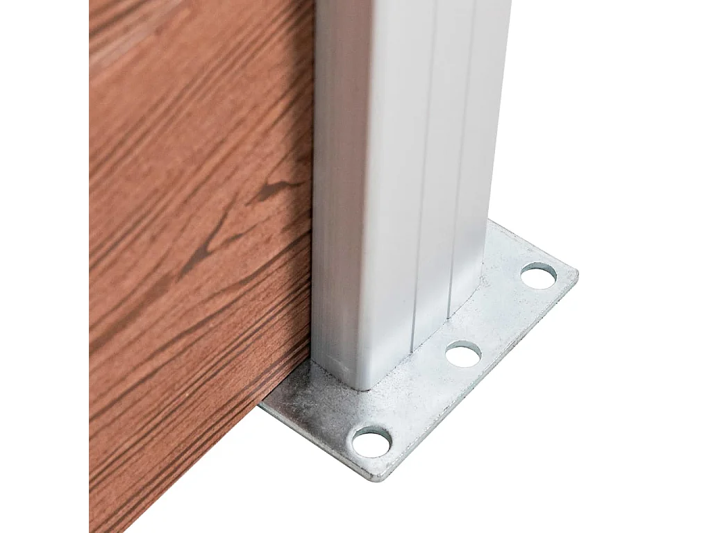 WPC Gartenzaun 526x106 cm Braun