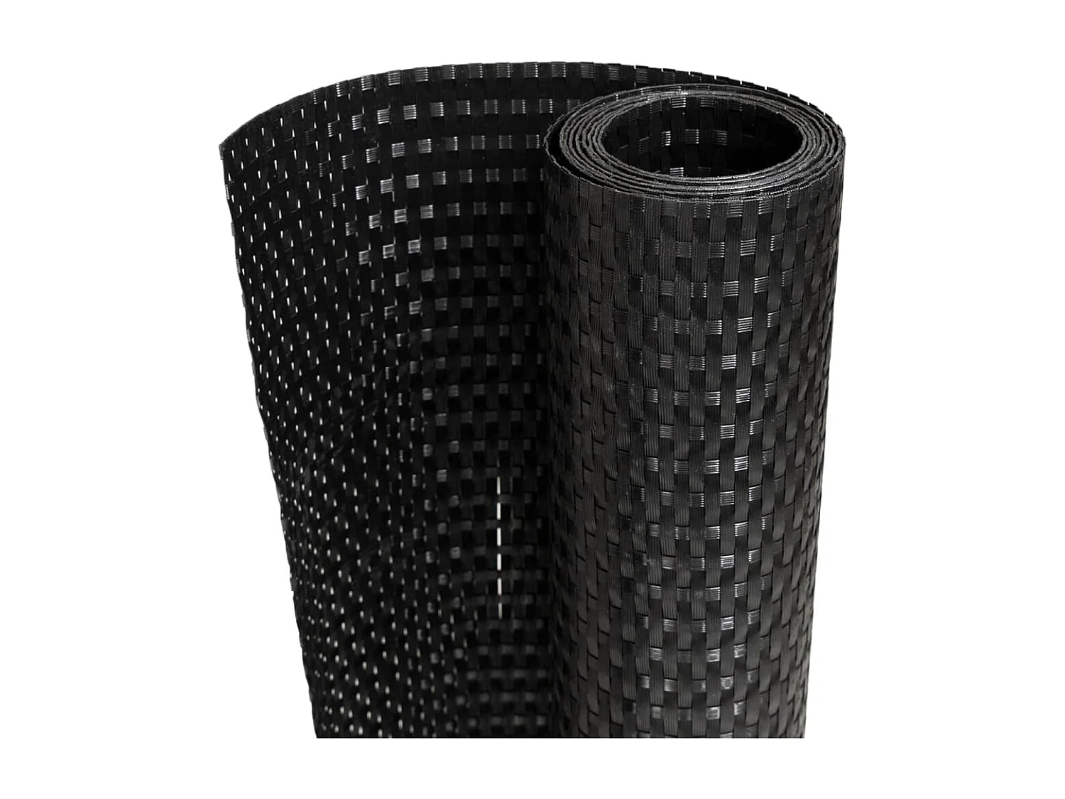 Paravento nero per balcone 400x80 cm in resina intrecciata