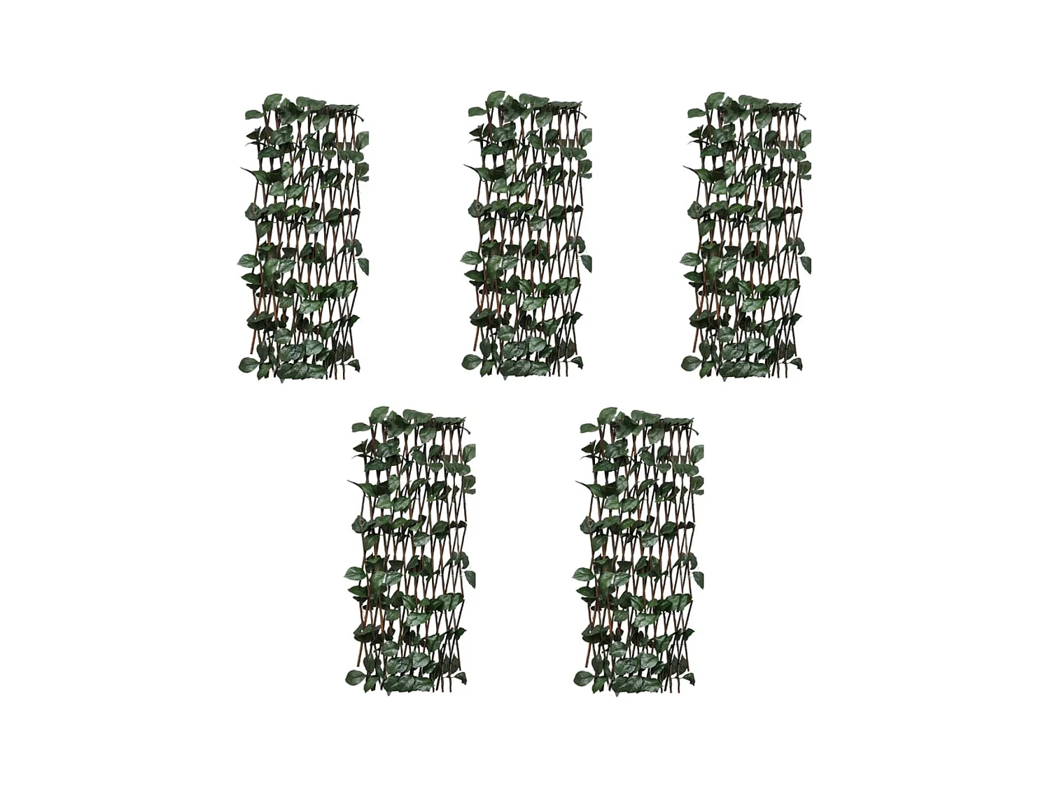 Cl?tures à treillis de saule 5pcs feuille artificielle 180x60cm