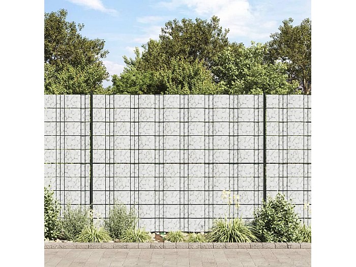 Schermo Per La Privacy Da Esterno 90x150 Cm: Pannello In Acciaio Zincato Con Supporto, Antiruggine, Per Patio