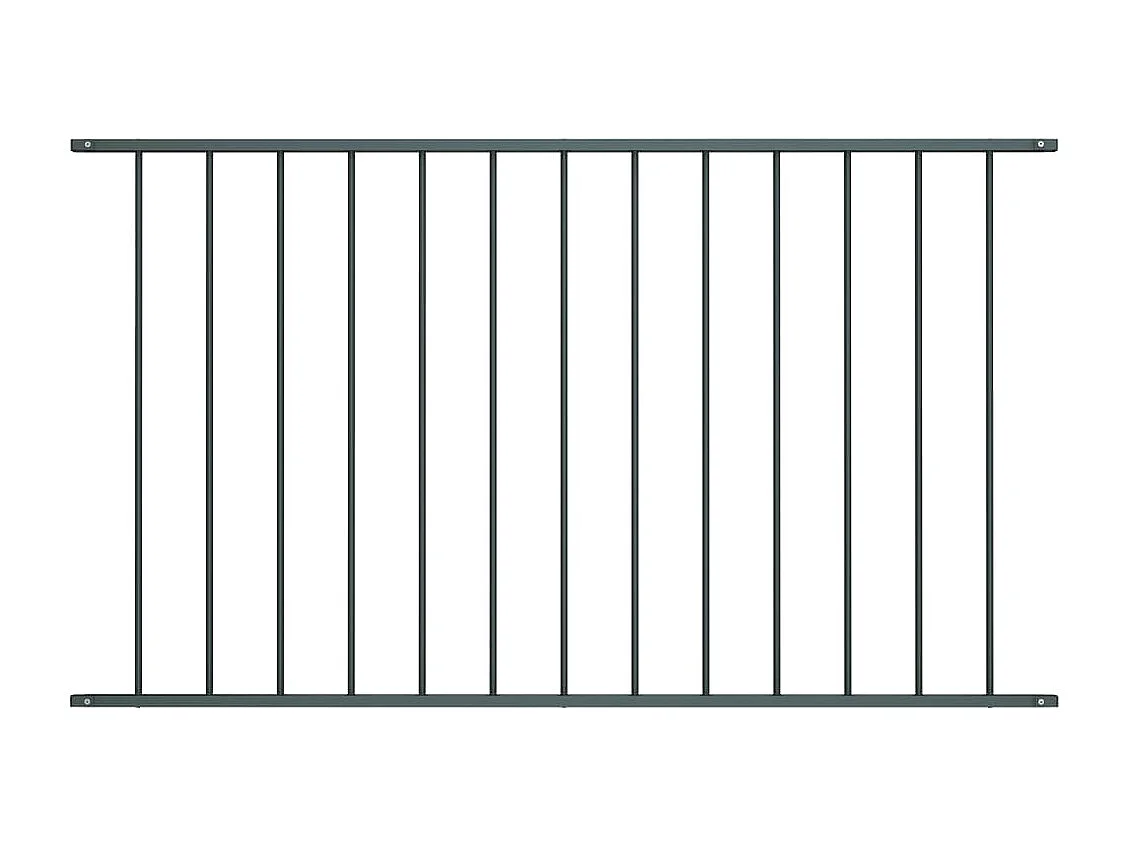 Panneau de cl?ture Acier enduit de poudre 1,7x1 m Anthracite