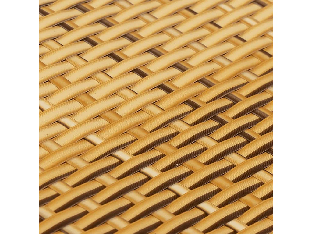 Balkonblenden 5 Stk. Hellbraun 255x19 cm Kunstharzgeflecht