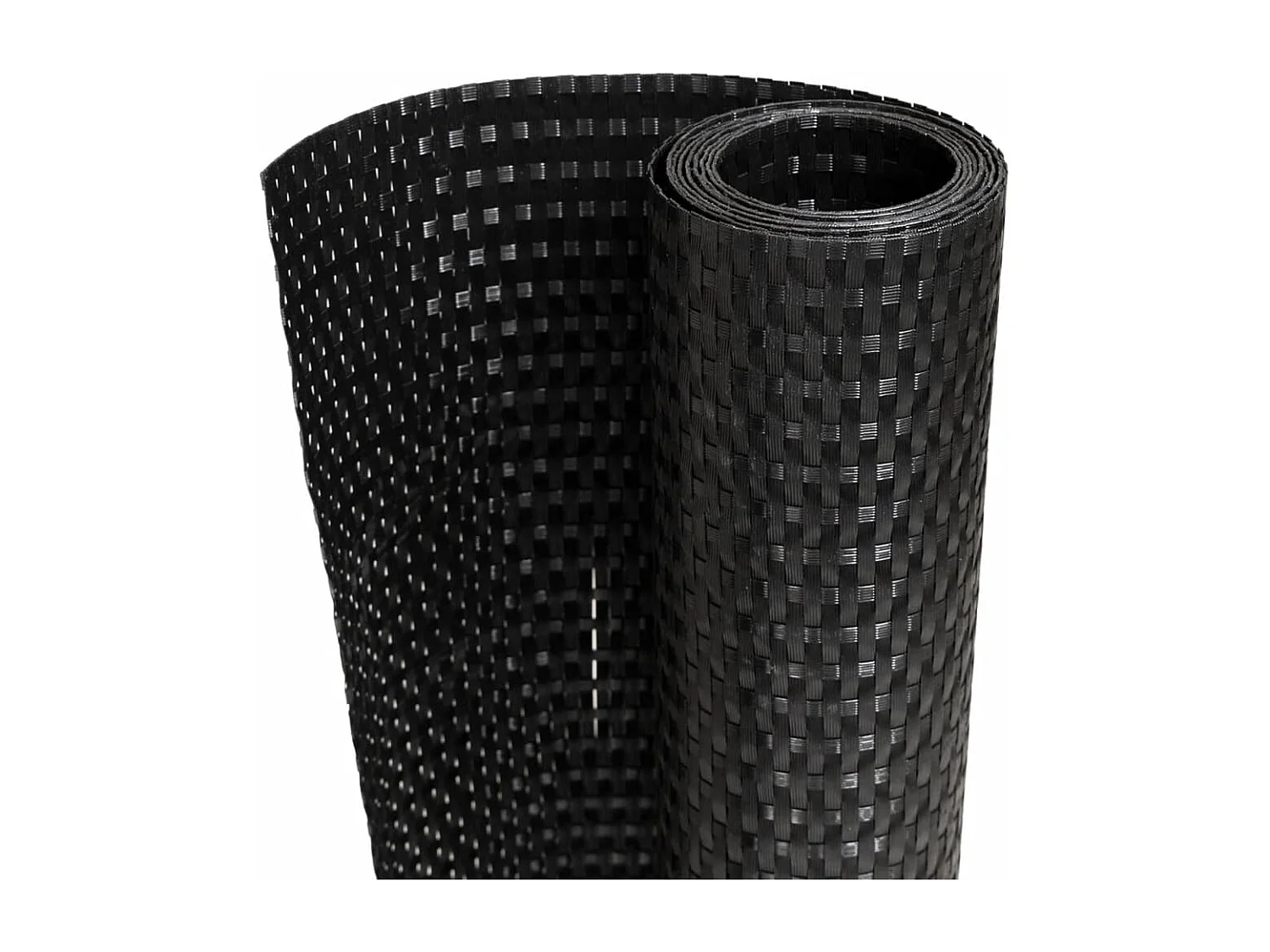 Paravento nero per balcone 500x90 cm in resina intrecciata