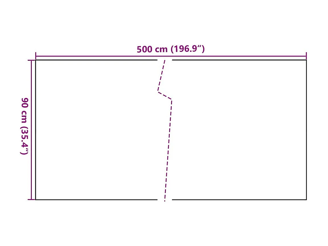 Paravento nero per balcone 500x90 cm in resina intrecciata