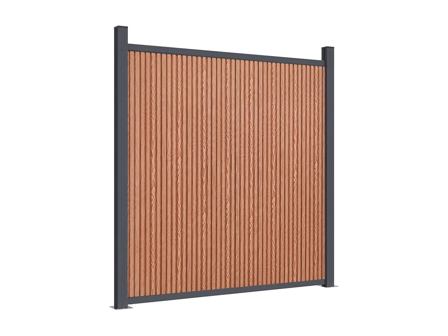 Braunes Zaunelement 180x186 cm WPC