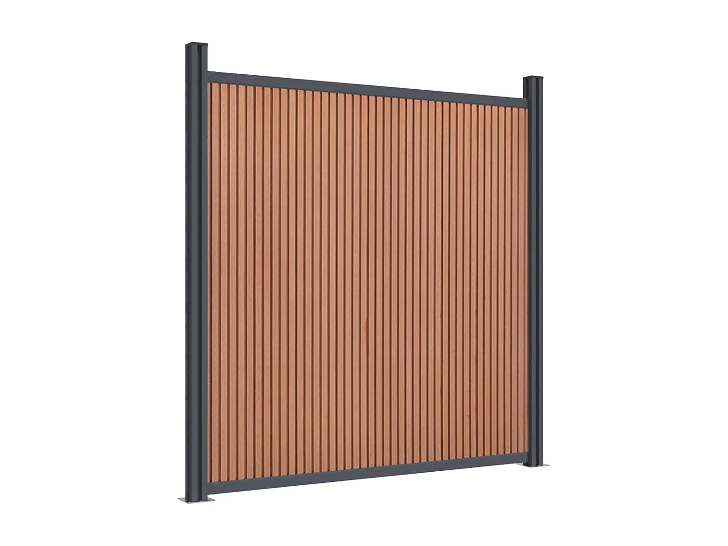 Braunes Zaunelement 180x186 cm WPC
